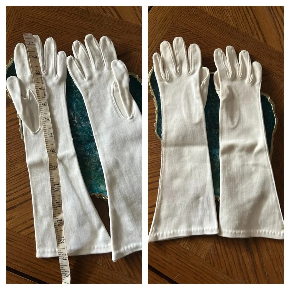 Vintage White 3/4 Length Gloves